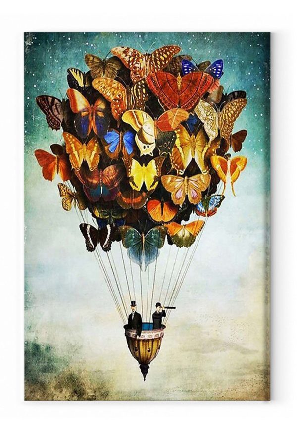 Shop365 Kelebek Balon Dekoratif Kanvas Tablo SB-49493