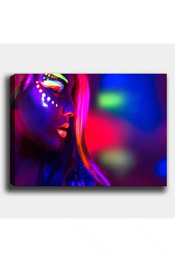 Shop365 Neon Kız Kanvas Tablo SB-25648